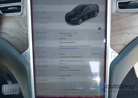 2017 Tesla Model X from USA, damaged, VIN 5YJXCBE25HF044617